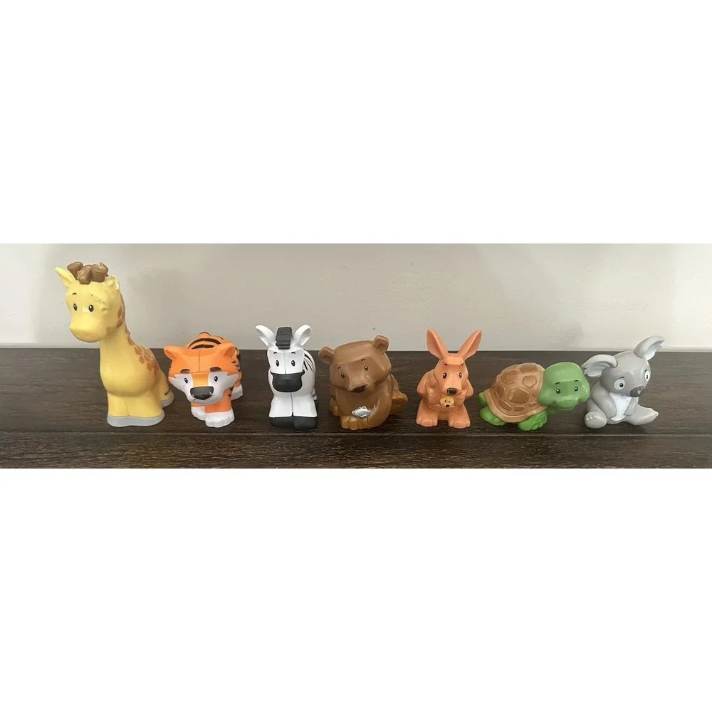 Fisher Price Little People Safari Friends Replacement Animals Lot 7 Figures Toys
